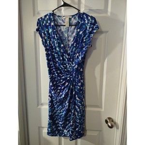 Laundry By Design Dress Size 2 Blue Multicolor Short Sleeve